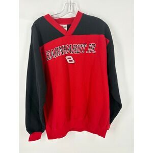 Dale Earnhardt Jr 8 Chase Authentics Nascar Racing Sweatshirt Mens Large Red Blk